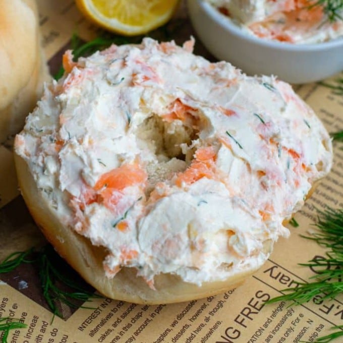 Lox Spread Bagel.