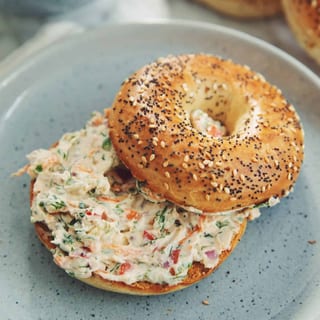 Vegetable Cream Cheese Bagel