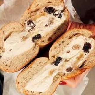 Walnut Raisin Cream Cheese Bagel