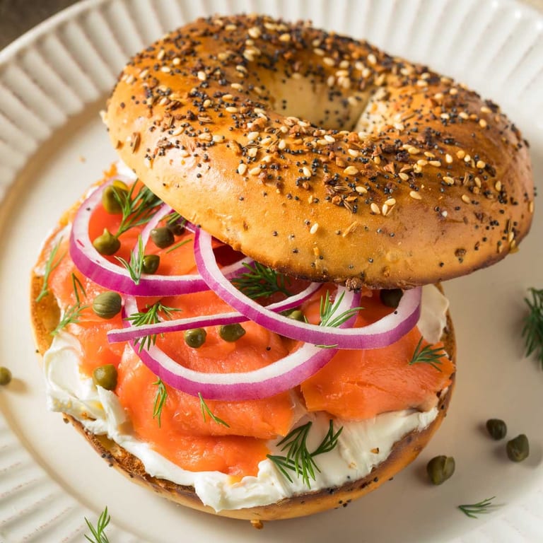 Scallion Cream Cheese Bagel Delight